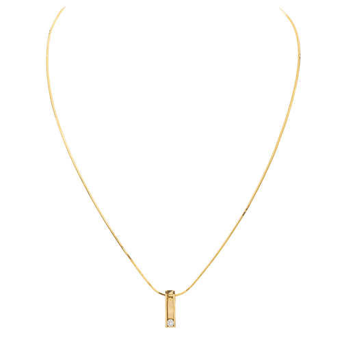 Collier Collier en or jaune 18 carats avec diamant taille brillant 0,16 ct 58 Facettes 3164017CN
