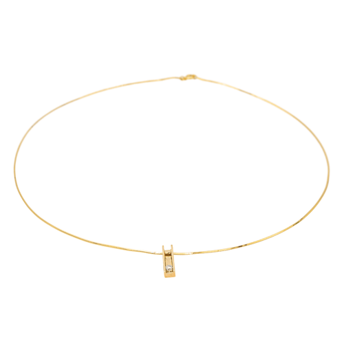Collier Collier en or jaune 18 carats avec diamant taille brillant 0,16 ct 58 Facettes 3164017CN
