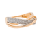 Bague 54 Bague pavée de diamants en or rose 18 carats 58 Facettes 3167513CN