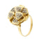 Bague 54 Bague fleur en or jaune 18 ct et diamants 58 Facettes 31805