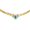 Collier Collier Or jaune, Or blanc Emeraude, Diamant 58 Facettes 3182200CN