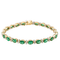 Bracelet Bracelet Or jaune, Or blanc Emeraude, Diamant 58 Facettes 3182205CN