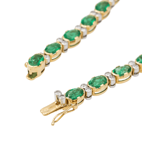 Bracelet Bracelet Or jaune, Or blanc Emeraude, Diamant 58 Facettes 3182205CN