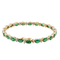 Bracelet Bracelet en or jaune et or blanc 18 carats avec émeraudes et diamants 58 Facettes 3182205CN