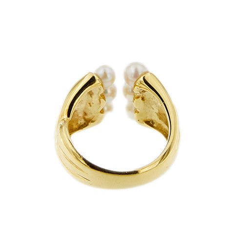 Bague Bague à perles en or jaune 18 ct 58 Facettes 31844