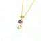 Collier Collier en or jaune 18 carats avec aigue-marine, améthyste et péridot 58 Facettes 31899