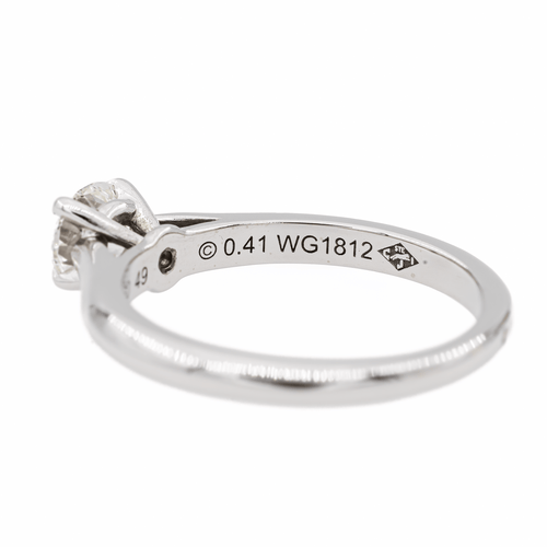 Bague 49 Cartier Bague Solitaire 1895 Platine Diamant 58 Facettes 3202700RV