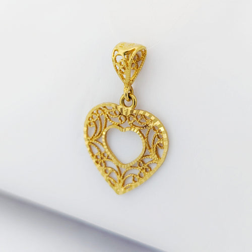 Pendentif Pendentif cœur en filigrane en or jaune 18 carats 58 Facettes 32176