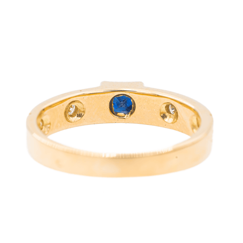 Bague 51 Bague en or rose 18 carats avec saphir et diamants 58 Facettes 3218748CN