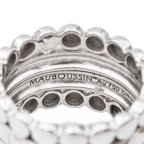 Bague 53 Mauboussin Route de Tennesse - Bague en or blanc 18 carats 58 Facettes 3218889CN