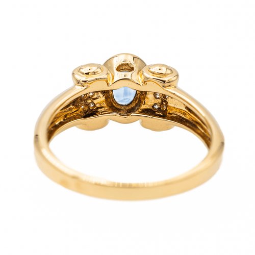 Bague 58 Bague Or jaune Saphir, Diamant 58 Facettes 3221903CN