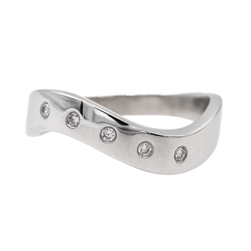Bague 63 Alliance - Bague en or blanc 18 carats et diamants 58 Facettes 3221910CN