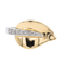 Bague 61 Bague feuille en or blanc et or jaune 18 carats, diamants 58 Facettes 3221913CN