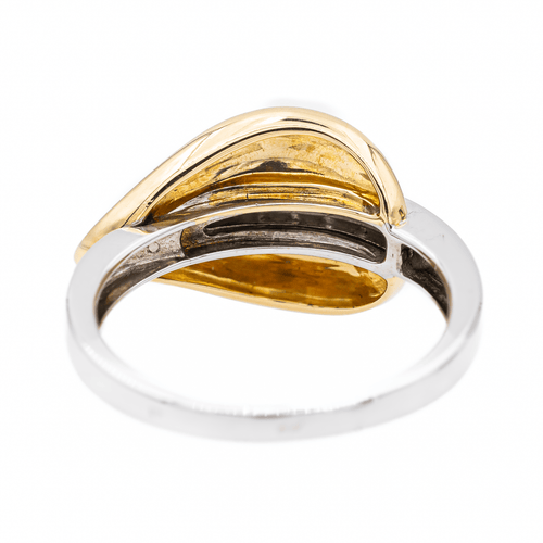 Bague 61 Bague Feuille Or blanc, Or jaune Diamant 58 Facettes 3221913CN