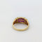 Bague 52 Bague en or jaune 18 carats avec rubis synthétiques et diamants 58 Facettes 32229