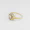 Bague 56 Bague fleur en or jaune 18 carats et perle de culture 58 Facettes 32233