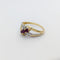 Bague 53 Bague croisée en or jaune 18 carats avec rubis et diamants 58 Facettes 32235