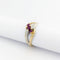 Bague 53 Bague croisée en or jaune 18 carats avec rubis et diamants 58 Facettes 32235