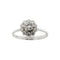 Bague 61 Bague fleur en or blanc 18 carats et diamants 0,95 ct 58 Facettes 32265