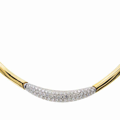 Collier Collier en or jaune et blanc 18 carats serti de diamants 58 Facettes 3230358CN