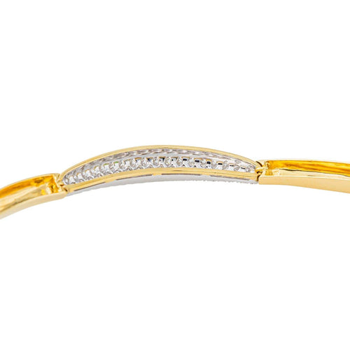 Collier Collier en or jaune et blanc 18 carats serti de diamants 58 Facettes 3230358CN