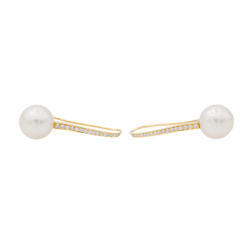 Boucles d'oreilles Boucles d'oreilles Or jaune Perle, Diamant 58 Facettes 3230368CN