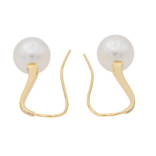 Boucles d'oreilles Boucles d'oreilles Or jaune Perle, Diamant 58 Facettes 3230368CN