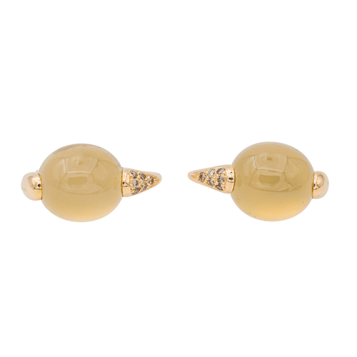 Boucles d'oreilles Pomellato Boucles d'oreilles Luna Or rose Pierre de lune, Diamant 58 Facettes 3230373CN