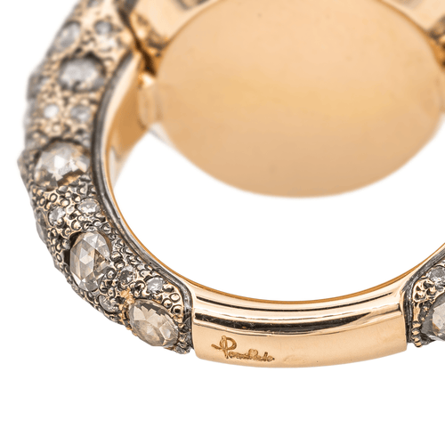 Bague 51 Pomellato Tango - Bague cocktail en or rose, quartz fumé et diamants 58 Facettes 3230375CN