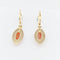 Boucles d'oreilles Boucles d’oreilles camées rondes en or jaune 18 carats 58 Facettes 32305