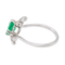 Bague 54 Bague Or blanc Emeraude, Diamant 58 Facettes 3233029CN