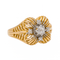 Bague 56 Bague fleur en or jaune et platine sertie de diamants 58 Facettes 3241053CN