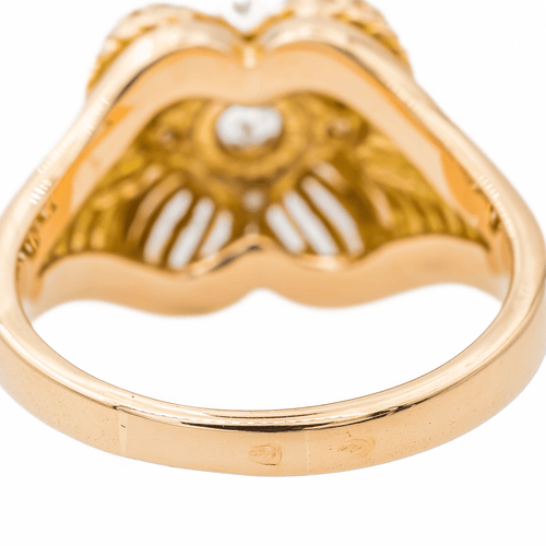 Bague 56 Bague Fleur Or jaune, Platine Diamant 58 Facettes 3241053CN