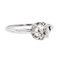 Bague 61 Bague solitaire en or blanc 18 carats avec diamant taille ancienne 58 Facettes 3241059CN
