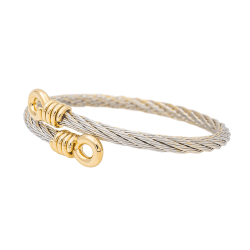 Bracelet Fred Force 10 - Bracelet jonc en acier et or jaune 58 Facettes 3241064CN