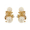 Boucles d'oreilles Boucles d'oreilles en or jaune 18 ct avec perles Akoya et diamants 58 Facettes 32421