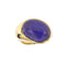 Bague 55 Bague jonc en or jaune 18 carats au lapis-lazuli cabochon 58 Facettes 32435