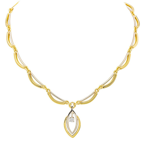 Collier Collier Solitaire Or jaune, Or blanc Diamant 58 Facettes 3243858CN