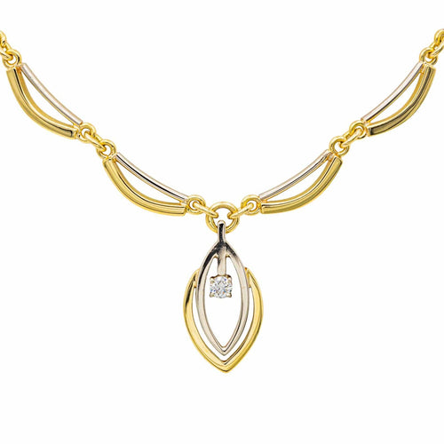 Collier Collier Solitaire Or jaune, Or blanc Diamant 58 Facettes 3243858CN