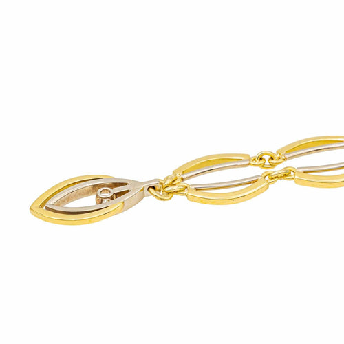 Collier Collier solitaire en or jaune et or blanc 18 carats avec diamant 58 Facettes 3243858CN