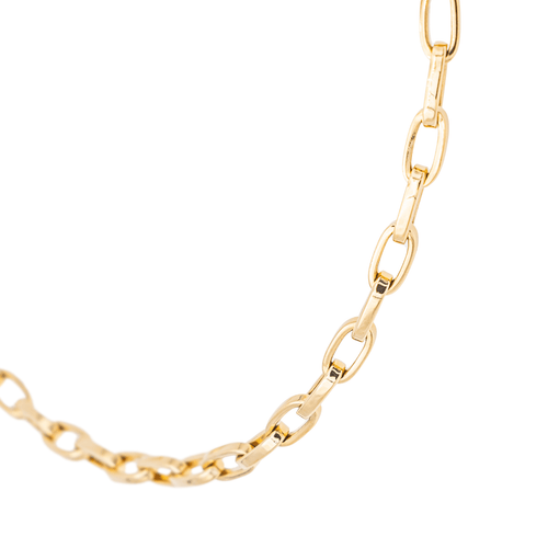 Collier Collier chaîne maille forçat en or jaune 18 carats 58 Facettes 3243949CN