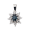 Pendentif Pendentif Pompadour Or blanc Saphir, Diamant 58 Facettes 3244481CN