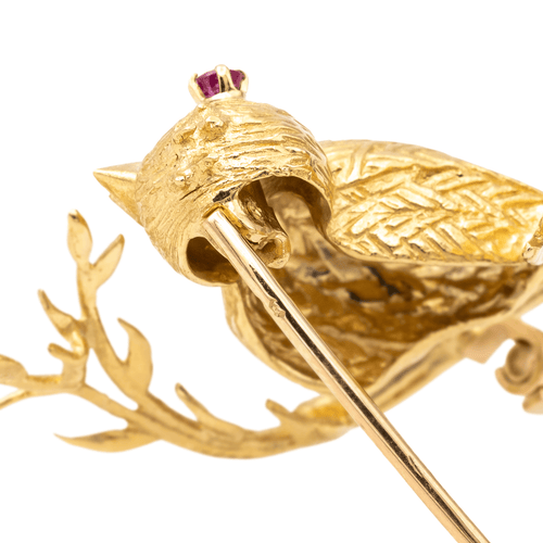 Broche Boucheron Broche Oiseau  Or jaune Rubis 58 Facettes 3246212CN