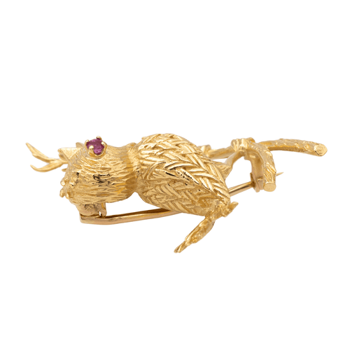 Broche Boucheron Broche Oiseau  Or jaune Rubis 58 Facettes 3246212CN