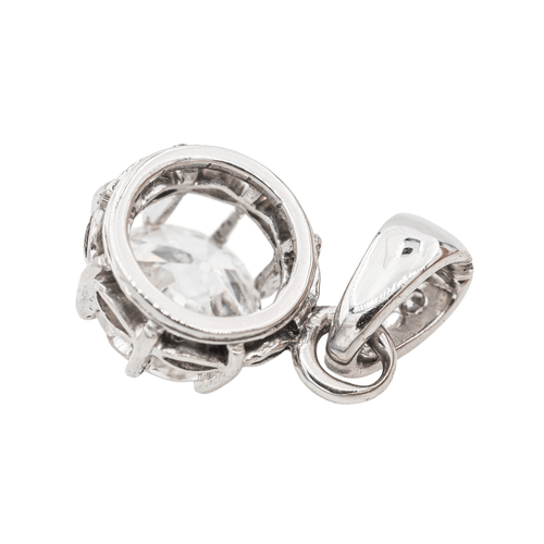 Pendentif Pendentif Solitaire Or blanc Diamant 58 Facettes 3249820CN