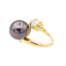 Bague 51 Bague Or jaune Perle de tahiti, Diamant 58 Facettes 3260296RV