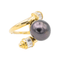 Bague 51 Bague en or jaune 18 carats avec perle de Tahiti et diamants 58 Facettes 3260296RV