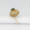 Bague 48 Bague en or jaune 18 carats avec diamant et pierres vertes 58 Facettes 32611