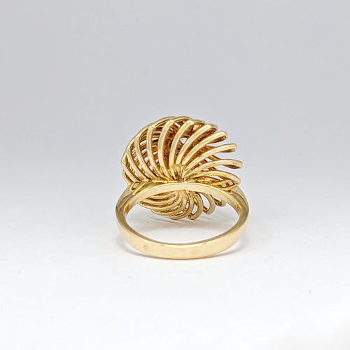 Bague 48 Bague en or jaune 18 carats avec diamant et pierres vertes 58 Facettes 32611