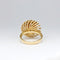 Bague 48 Bague en or jaune 18 carats avec diamant et pierres vertes 58 Facettes 32611